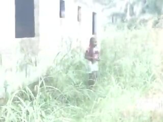 The blind youngster missed his way to the jalan all naked and a strange daughter saw him and directed him to an uncompleted building and begged the blind bloke to give her a good fuck